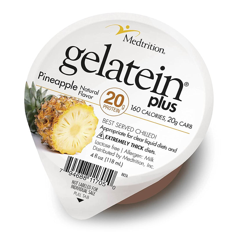 Medtrition/National Nutrition Gelatein Plus Pineapple High Protein Gelatin, 4-ounce cup (36/CS) 