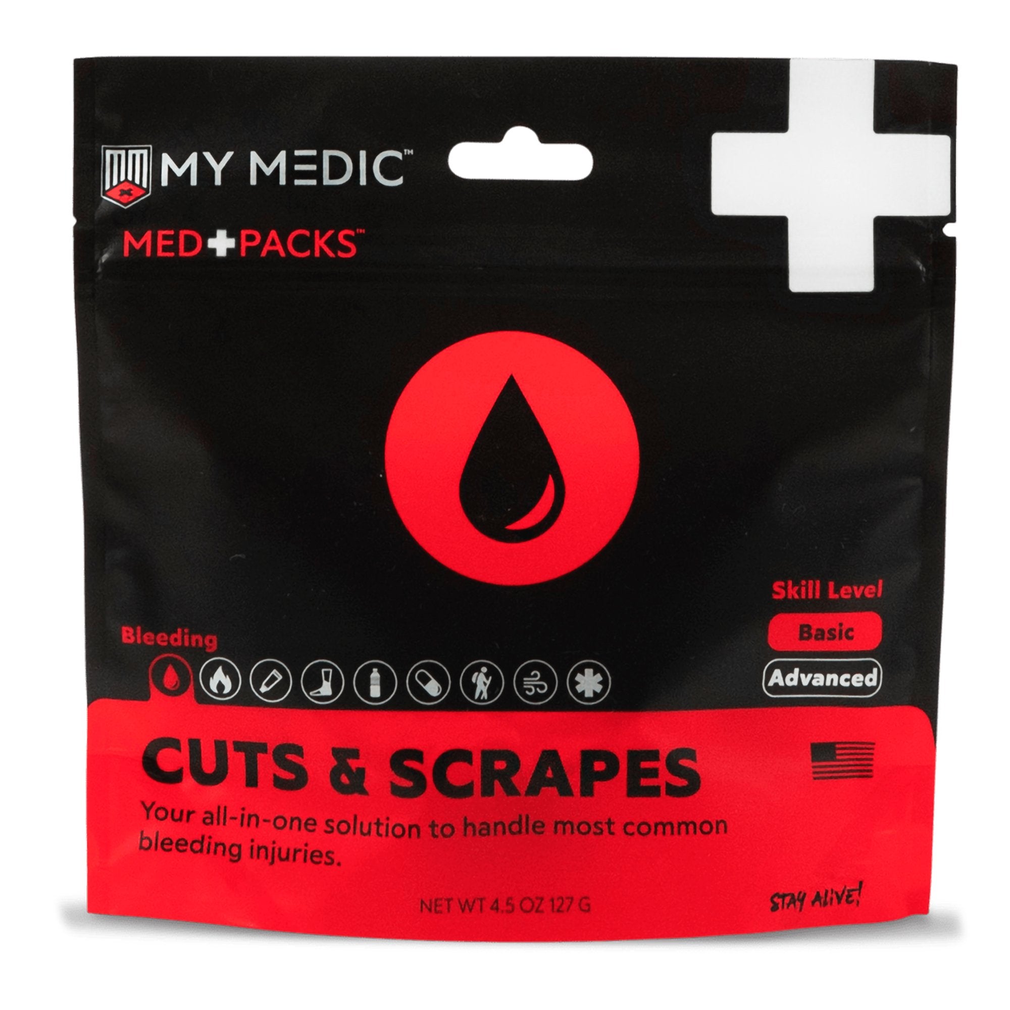 MyMedic Med Packs First Aid Kit for Cuts, Scrapes – Injury Supplies in Portable Pouch 