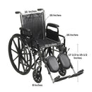 McKesson Wheelchair, 16 Inch Seat Width (Each) 