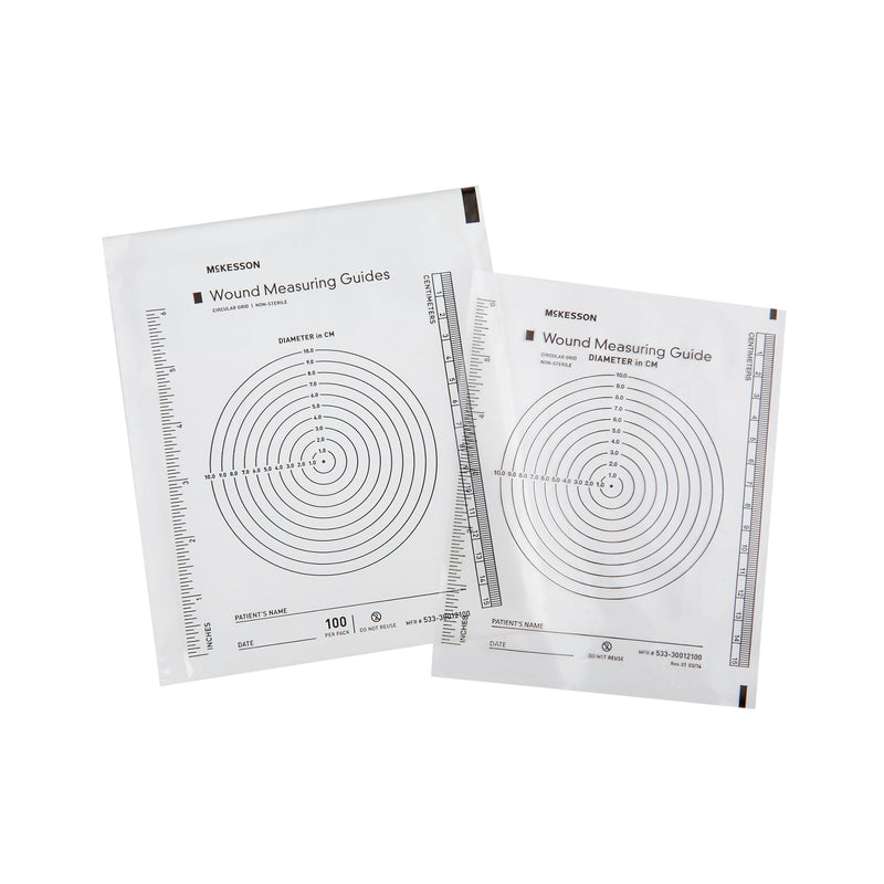 McKesson Plastic Wound Measuring Guide, 5 x 7 Inch (Case of 6000)