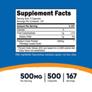 Dietary Supplement nutricost Psyllium Husk 500 mg Strength Capsule 500 Per Bottle (Case of 6000)