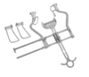 RETRACTOR BALFOUR W/FENESTRTEDBLADES 7-5/8IN