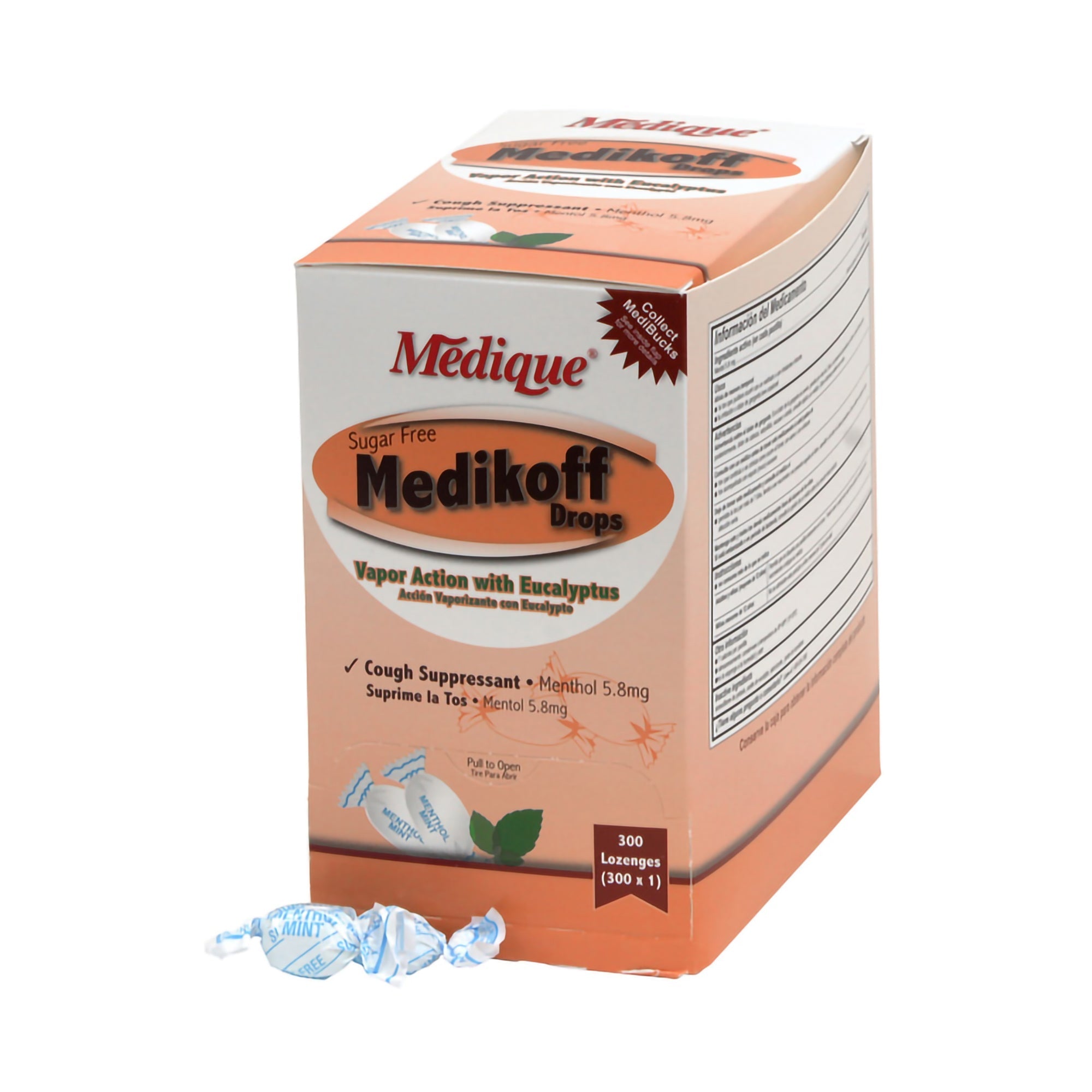 Cold and Cough Relief Medikoff 6.1 mg Strength Lozenge 300 per Box 