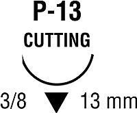 Nonabsorbable Suture with Needle Novafil Polybutester P-13 3/8 Circle Precision Reverse Cutting Needle Size 5-0 Monofilament
