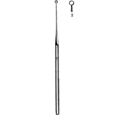 Sklar Buck Ear Curette (CensiTrac Marked) - Straight, Blunt,