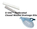 KIT DRAIN 7MM FLAT FULL PERFW/100ML SVAC ST 10/CS