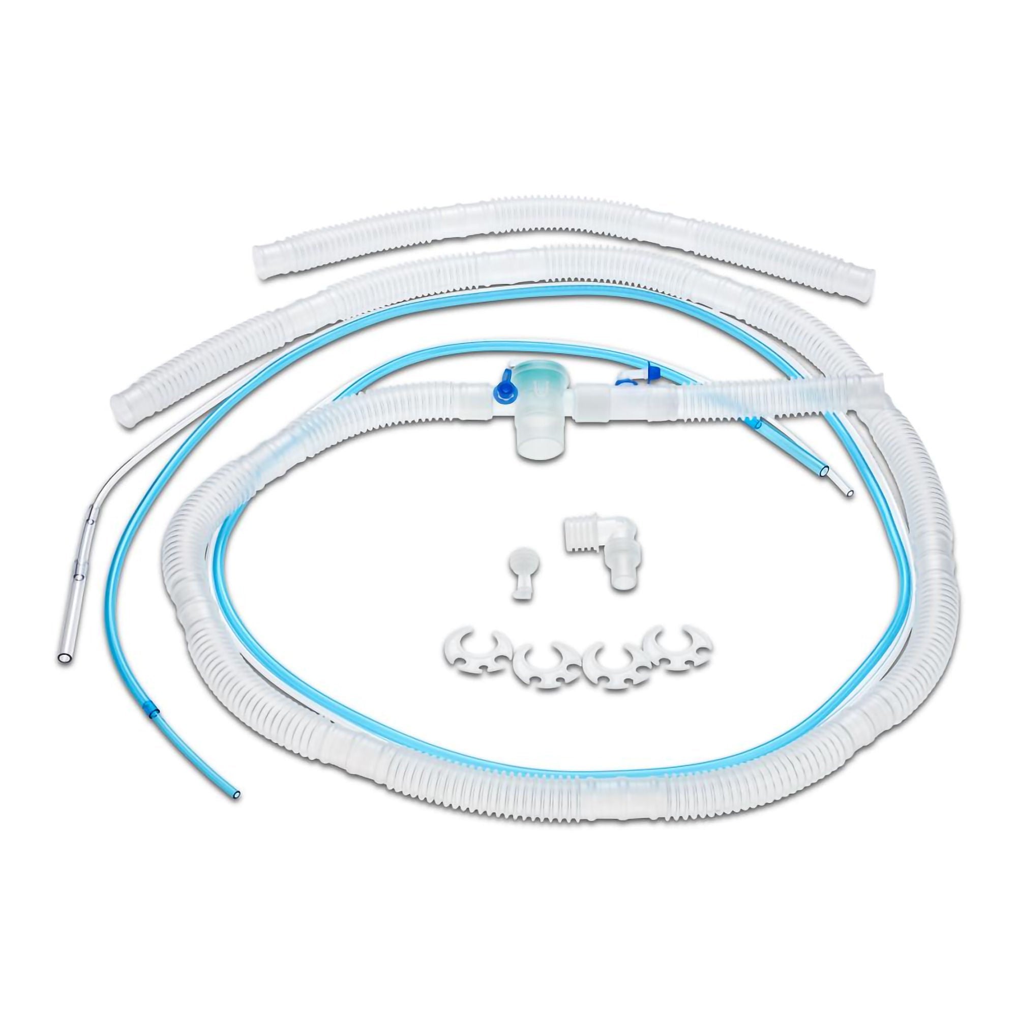 Medline Ventilator Circuit Corrugated Tube 66 Inch Tube Single Limb Adult Without Breathing Bag Single Patient Use (HUD1696 / CS)