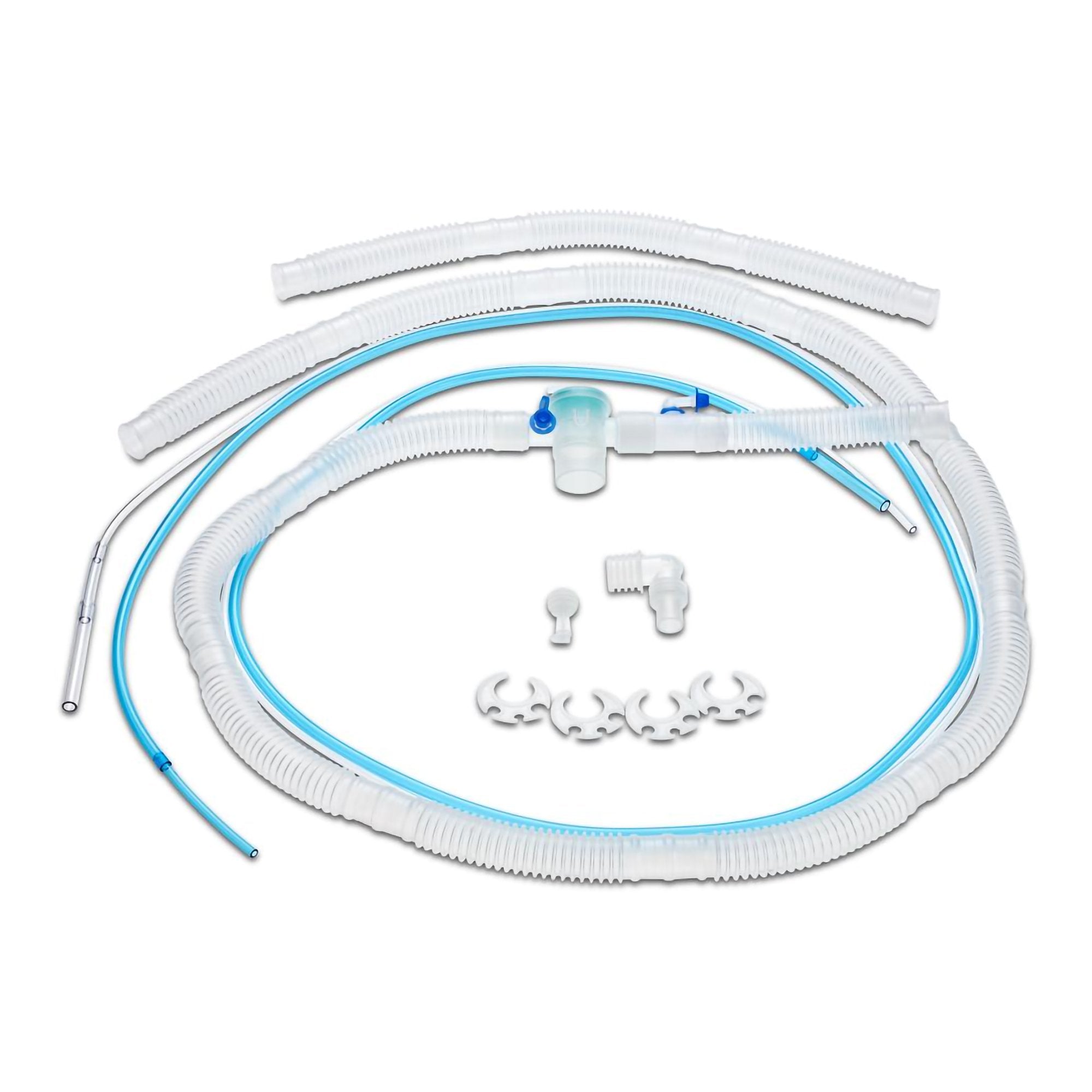 Medline Ventilator Circuit Corrugated Tube 66 Inch Tube Single Limb Adult Without Breathing Bag Single Patient Use (HUD1696 / CS)
