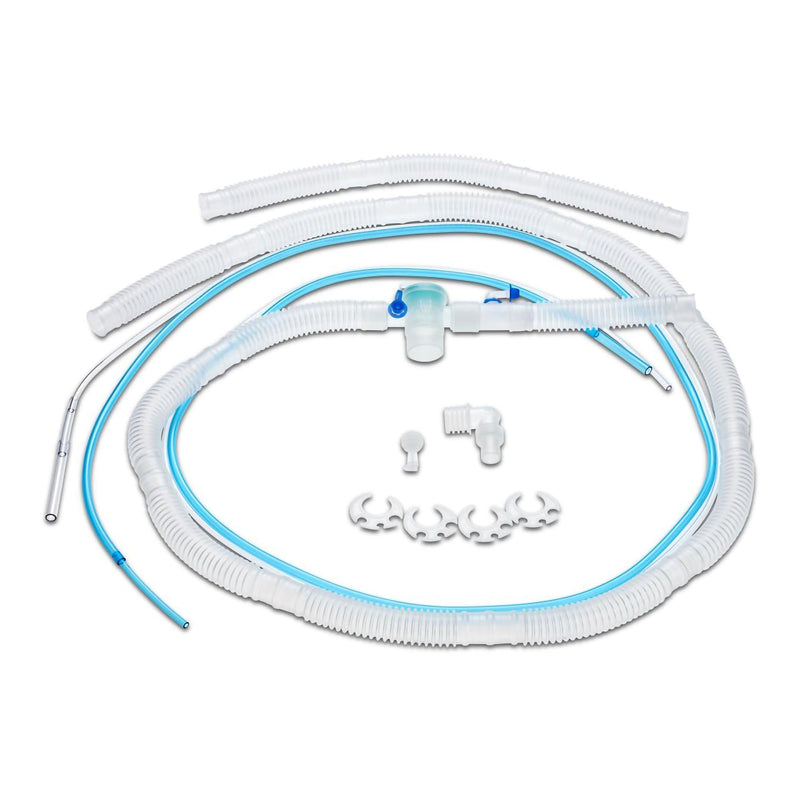 Medline Ventilator Circuit Corrugated Tube 66 Inch Tube Single Limb Adult Without Breathing Bag Single Patient Use (HUD1696 / CS)