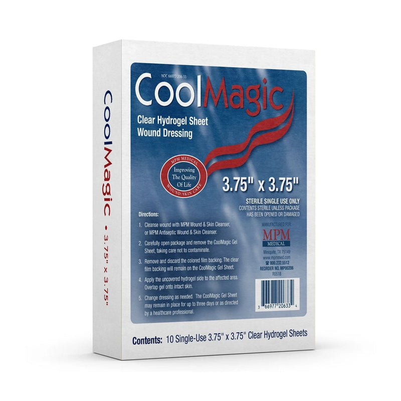 Hydrogel Wound Dressing CoolMagic Sheet 3-3/4 X 3-3/4 Inch Sterile 