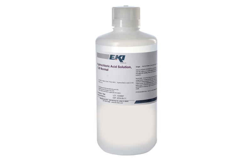 EK Industries Inc Chemistry Reagent Hydrochloric Acid Inorganic Acid 1.0 N 1 Liter 