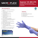 Microflex Medical Supreno EC Nitrile Extended Cuff Length Exam Glove, Extra Large, Blue (500/CS)