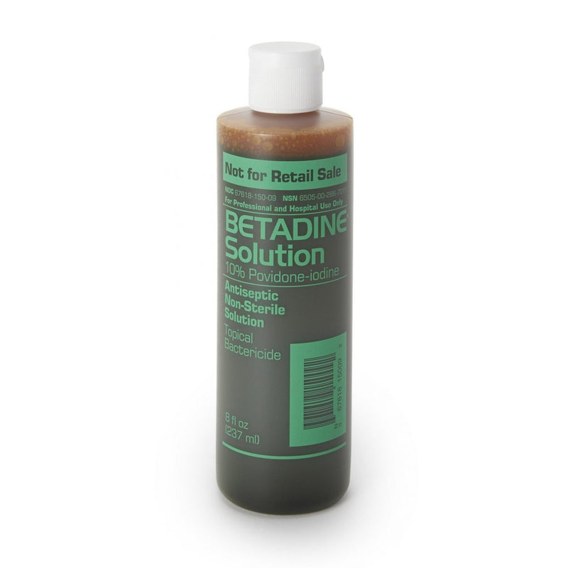 Emerson Healthcare Skin Prep Solution Betadine 8 oz. Bottle 10% Strength Povidone-Iodine NonSterile (24/CS)