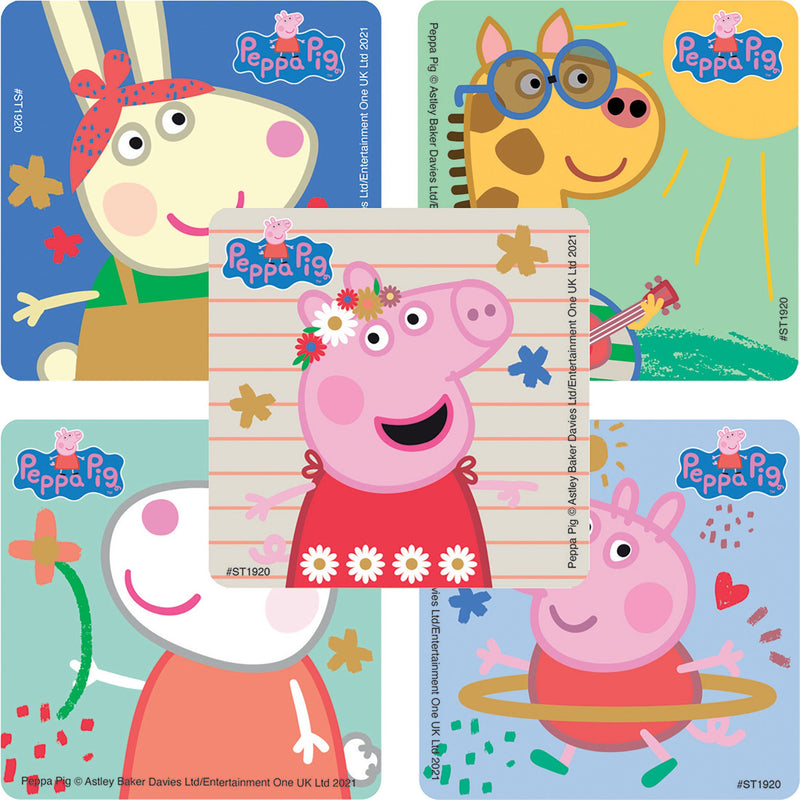 Sticker SmileMakers 100 per Roll Peppa Pig 2-1/2 X 2-1/2 Inch