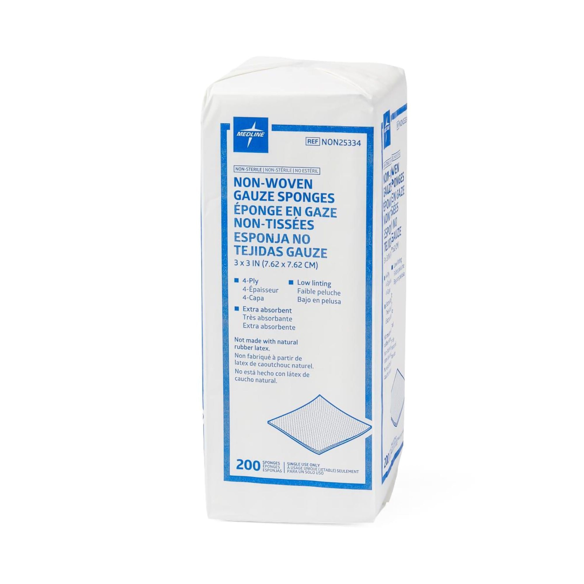 Avant Gauze Nonwoven Sponge, 3 x 3 Inch, 4-Ply (Case of 4000)