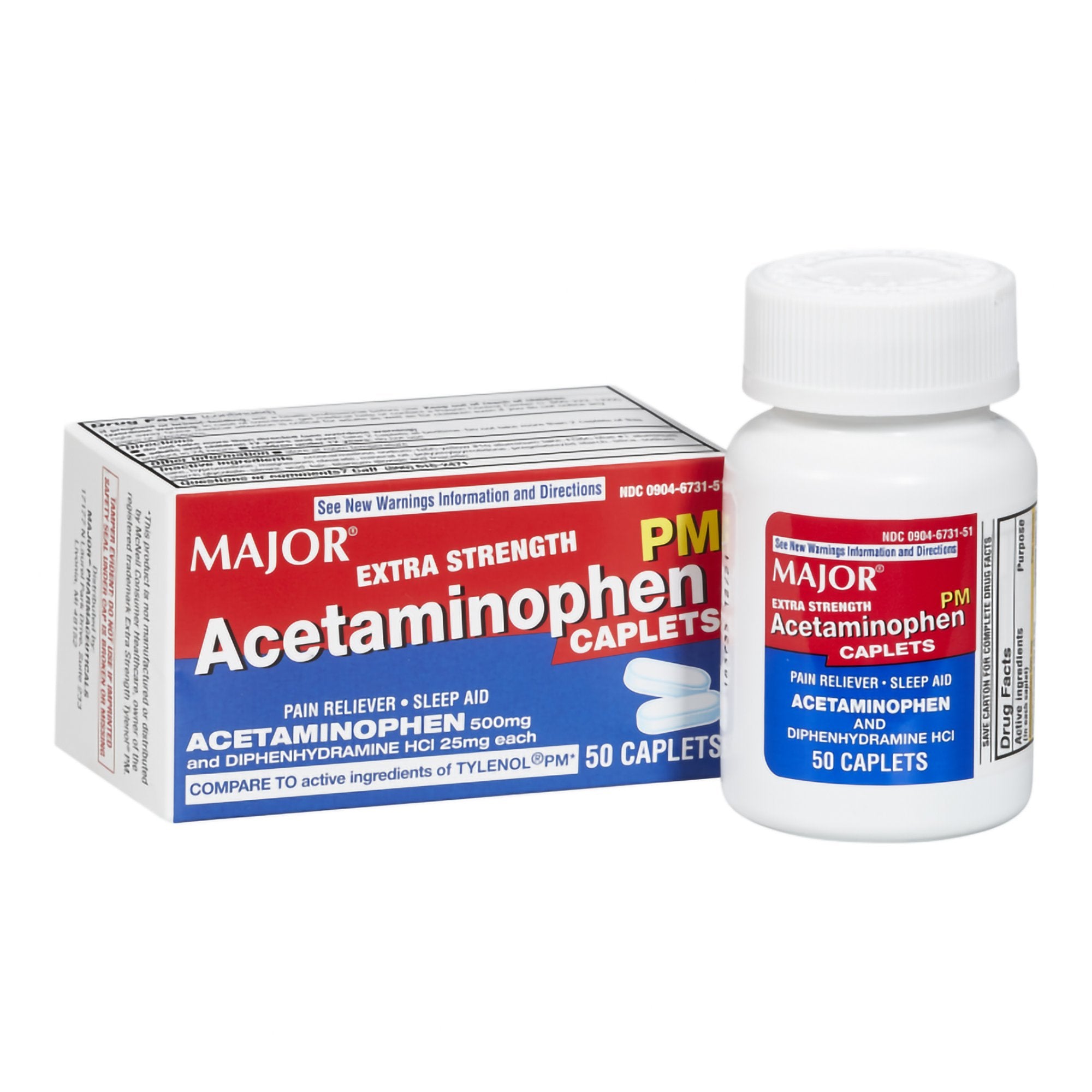 Major Pharmaceuticals Allergy Relief Major 500 mg - 25 mg Strength Caplet 50 per Bottle