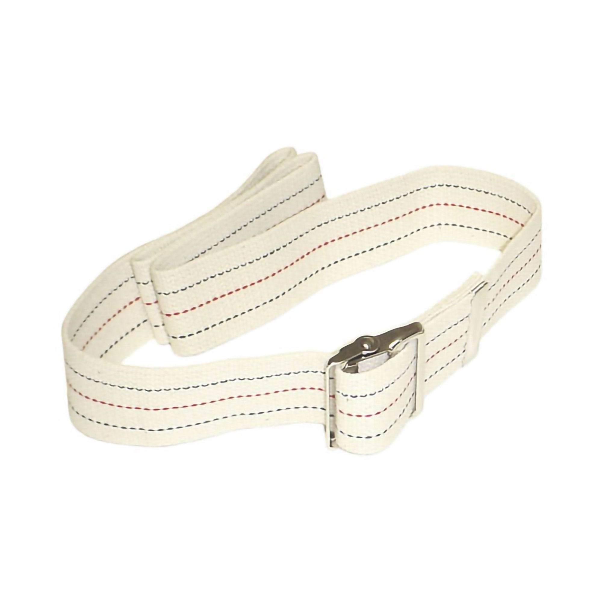 Gait Belt 54 Inch Length Red / White / Blue Stripe Cotton 