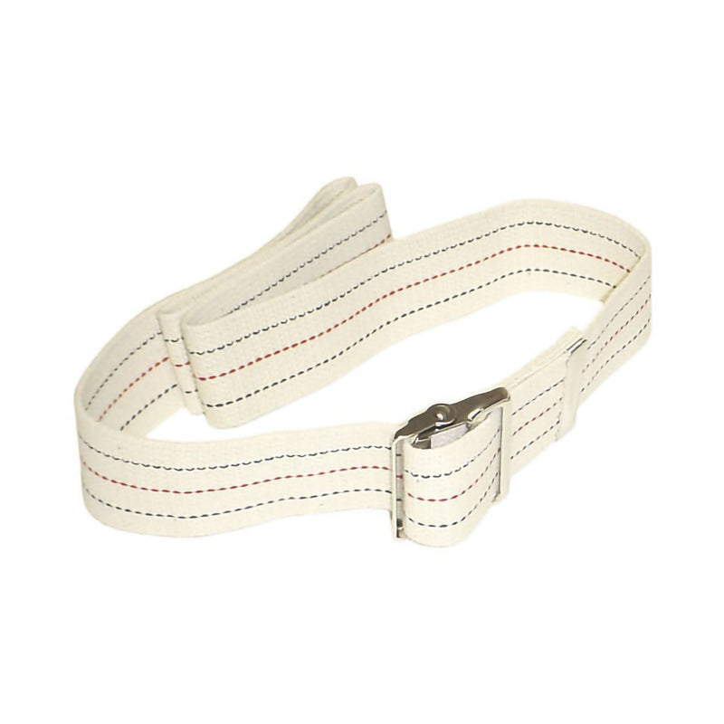 Gait Belt 54 Inch Length Red / White / Blue Stripe Cotton (Each)