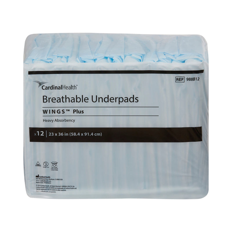 Wings Breathable Plus Low Air Loss Underpad, 23 x 36 Inch