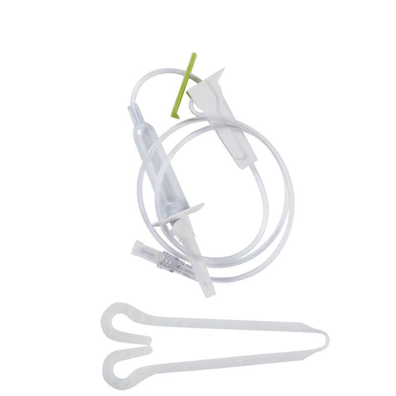 Secondary IV Administration Set ICU Gravity Without Ports 15 Drops / mL Drip Rate Without Filter 37 Inch Tubing Solution (Case of 50)