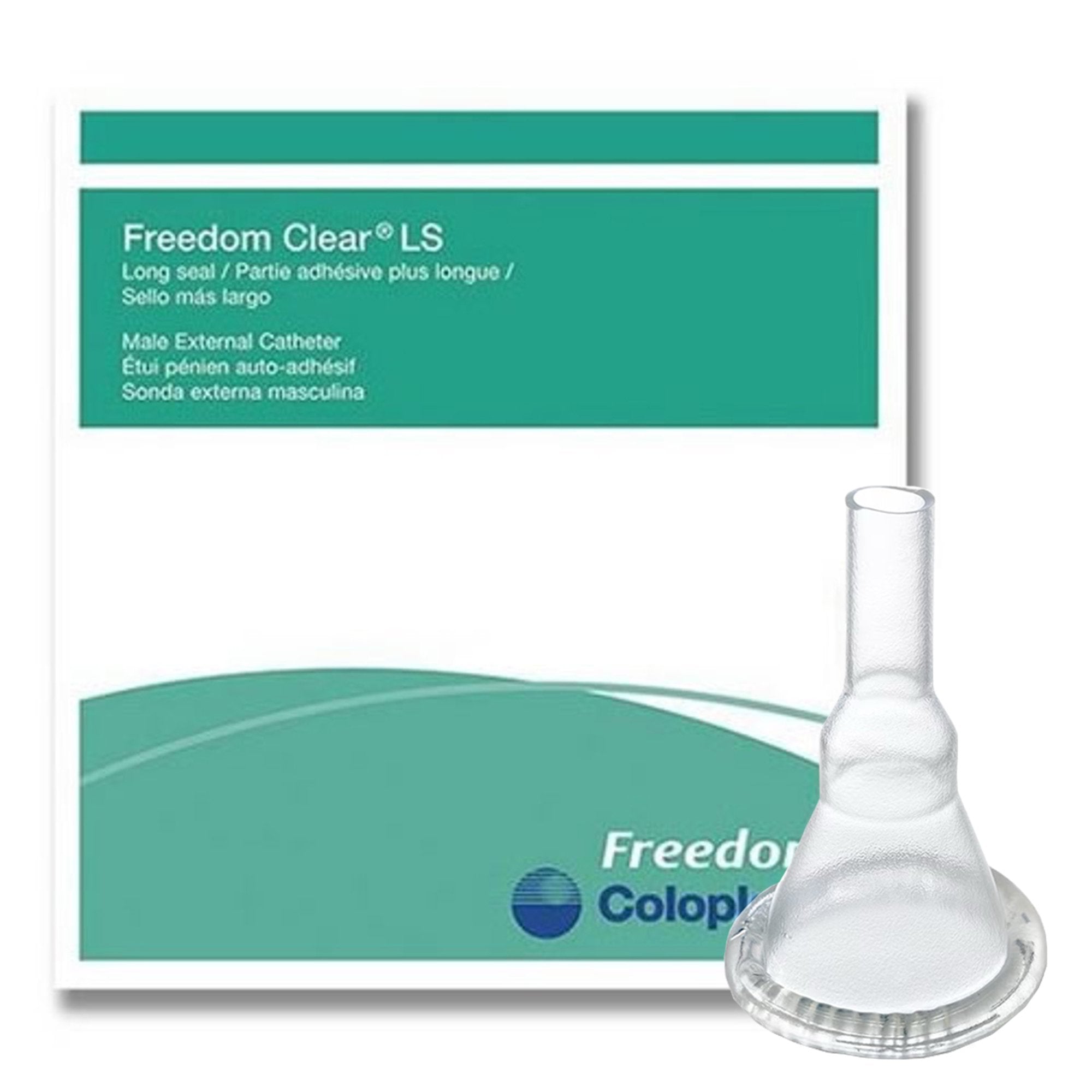 Male External Catheter Freedom Clear LS Self-Adhesive Seal Silicone Intermediate 