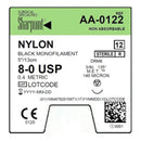SUTURE BLK MONO NYLON 8-05/13CM NDL DRM6 12/BX