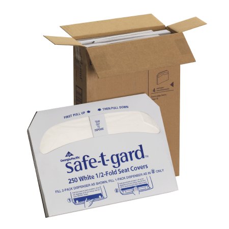 COVER SEAT TOILET SAFE-T-GARD1/2 FOLD 250/PK 4PK/CS