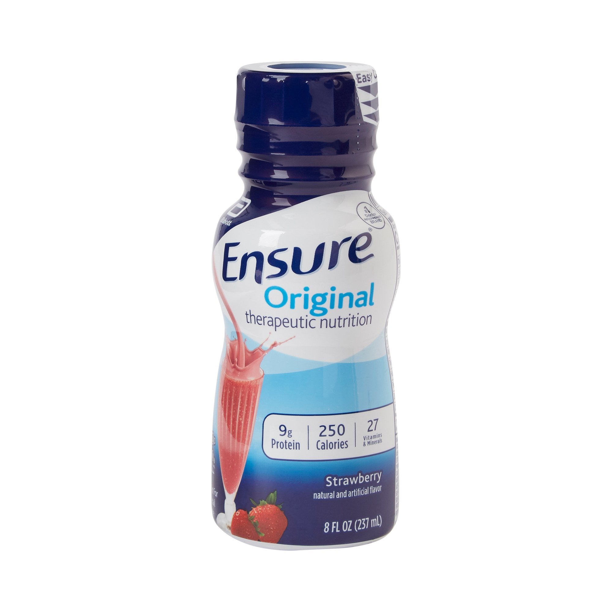 Oral Supplement Ensure Original Therapeutic Nutrition Shake Strawberry Flavor Liquid 8 oz. Bottle 