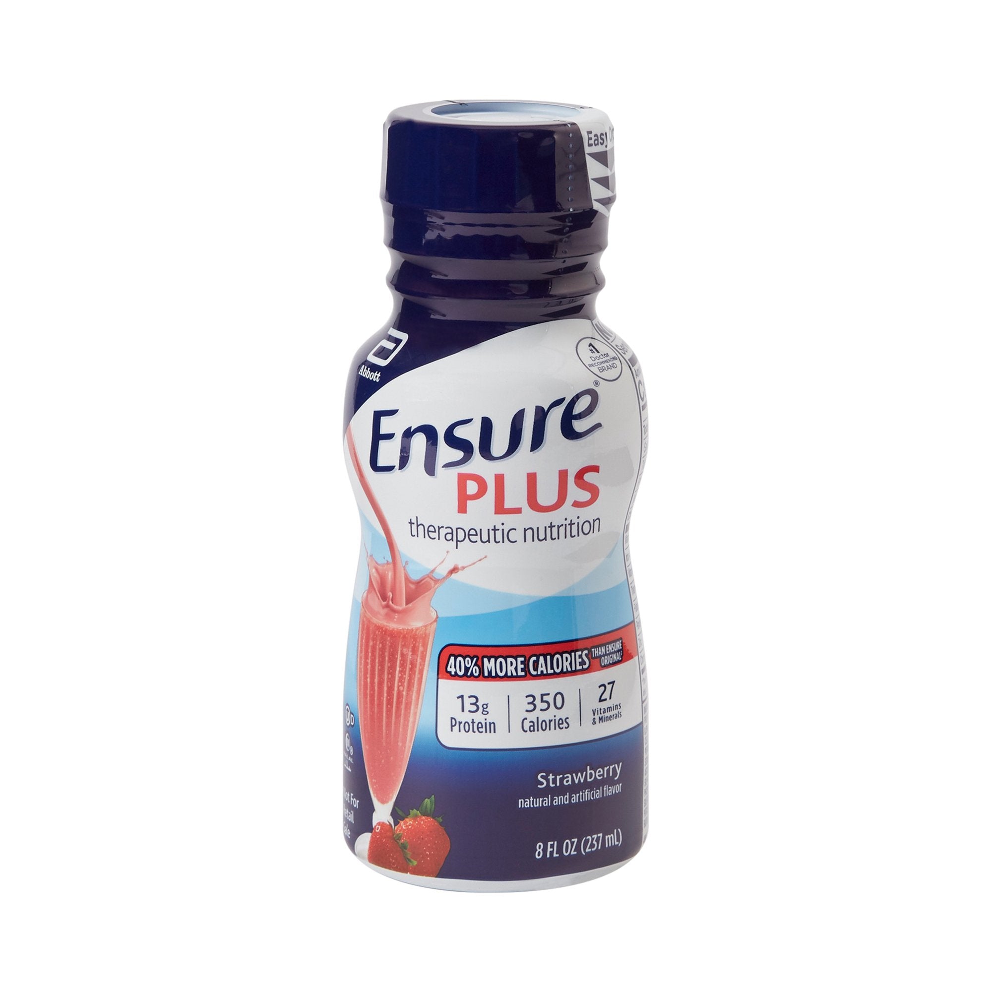 Oral Supplement Ensure Plus Therapeutic Nutrition Strawberry Flavor Liquid 8 oz. Bottle 