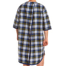 Snap Wrap Patient Exam Gown, Blue Plaid Print (Each)