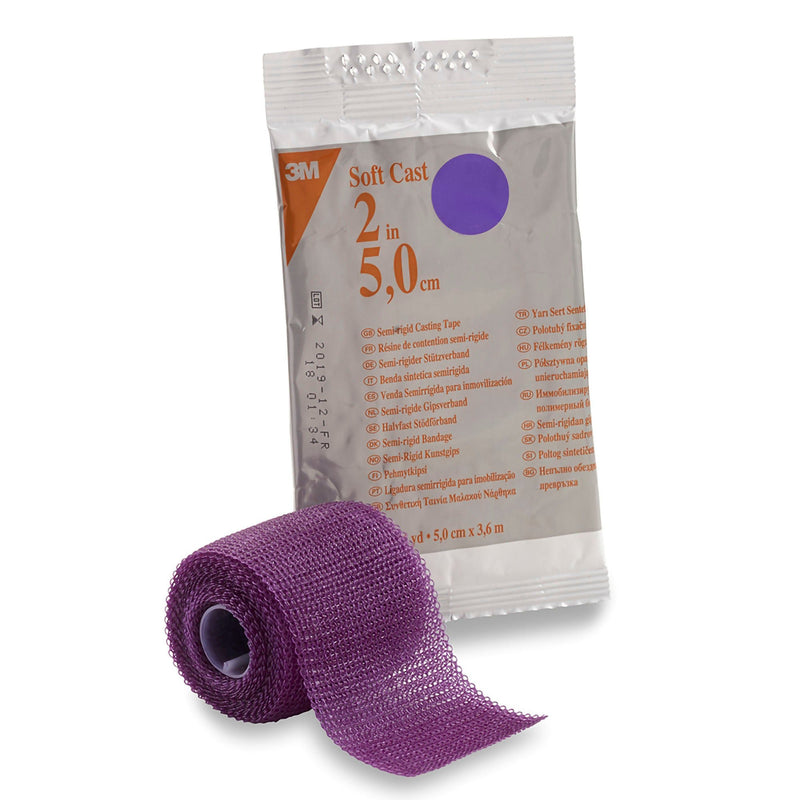 Cast Tape 3M Scotchcast Soft Cast Semi-Rigid 2 Inch X 12 Foot Fiberglass Purple (Case of 10)