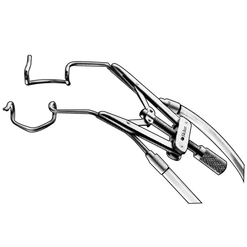 Sklar Liebermann Aspirating Eye Speculum - V-Shaped Open Wire Blades, 15mm, with Luer Lock Adapter and Silicone Tubing - 65-7385