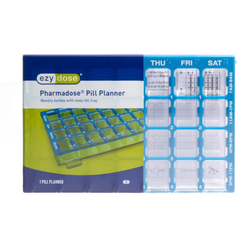 Apothecary Products Pharmadose Locking Pill Planner 7-Day, Four Times a Day Pill Organizer (6/CT) 