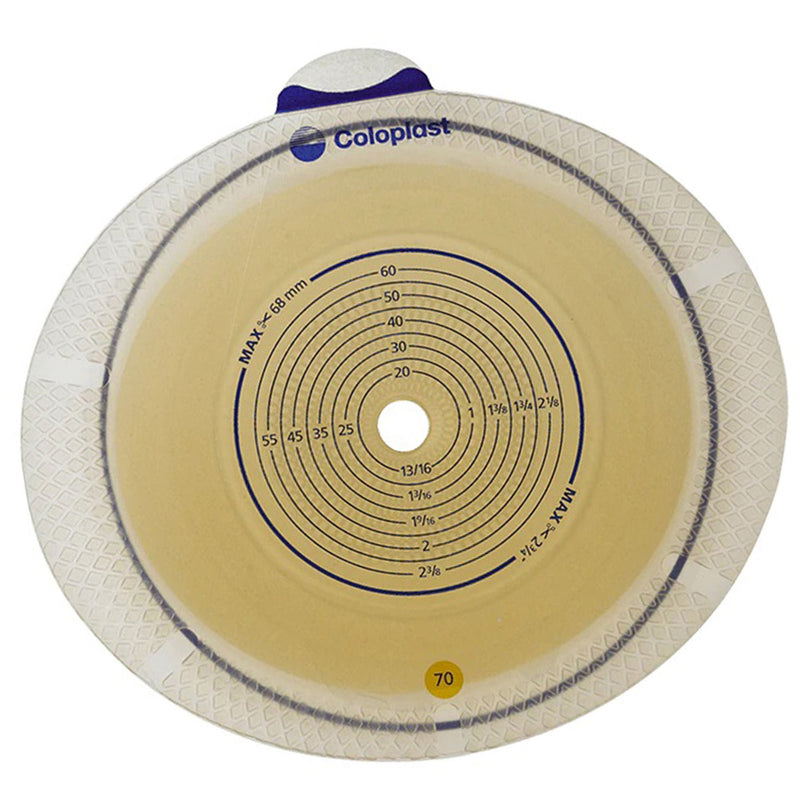 SenSura Flex Xpro Flat Ostomy Barrier, Trim to Fit 10 – 68 mm, Yellow (10/BX)