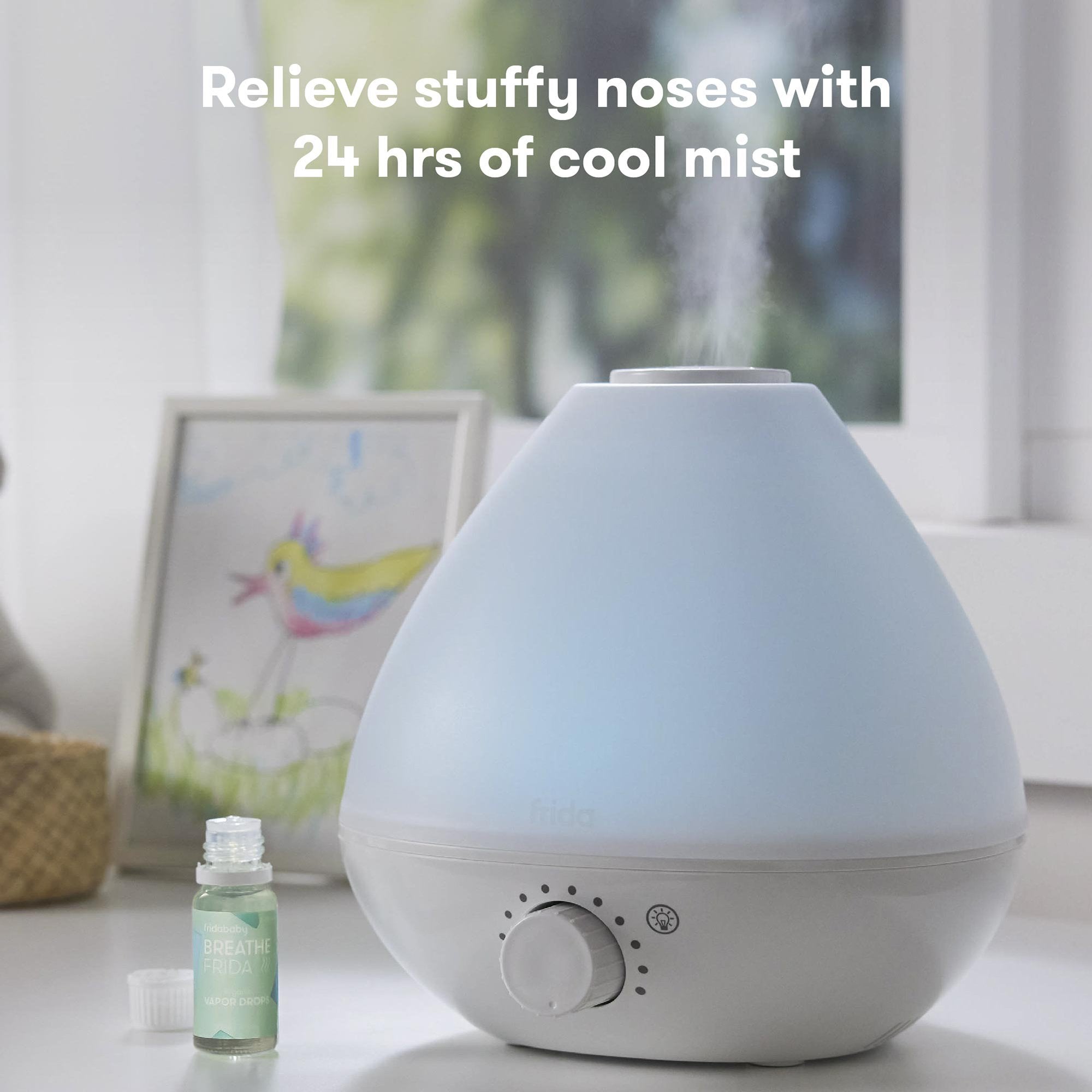 Fridababy LLC Humidifier with Deiffuser and Nightlight BreatheFrida 0.5 Gallon Tank Adult / Pediatric (4/CS) 