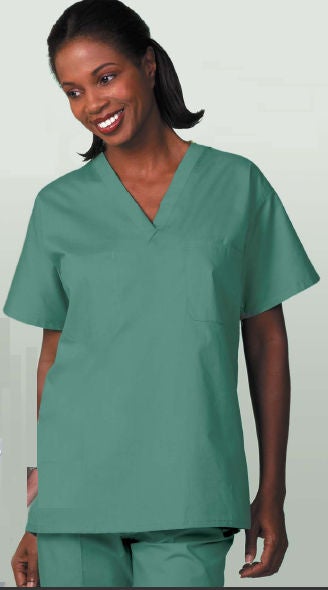Scrub Shirt Fashionblend Medium Navy Blue 1 Pocket Short Set-In Sleeve Unisex (Each)