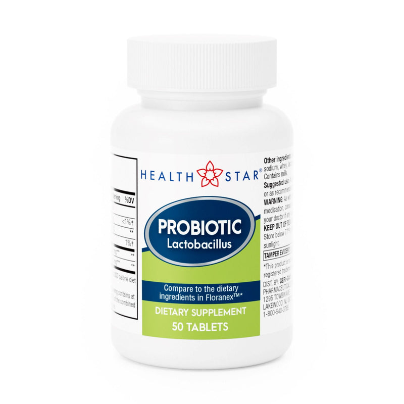Health*Star Lactobacillus Probiotic Dietary Supplement Tablets (Case of 600)