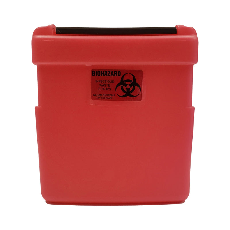 Nesar Systems Replacement Radioactive Sharps Container, 1 Gal., 8.5 x 4 x 9 Inch (Case of 32)