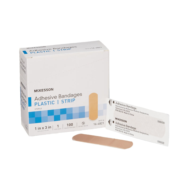 McKesson Tan Adhesive Strip, 1 x 3 Inch (Case of 2400) 