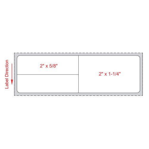 Blank Label Meditech Thermal Label White Paper 1-1/4 X 4 Inch (Case of 8 Rlss)