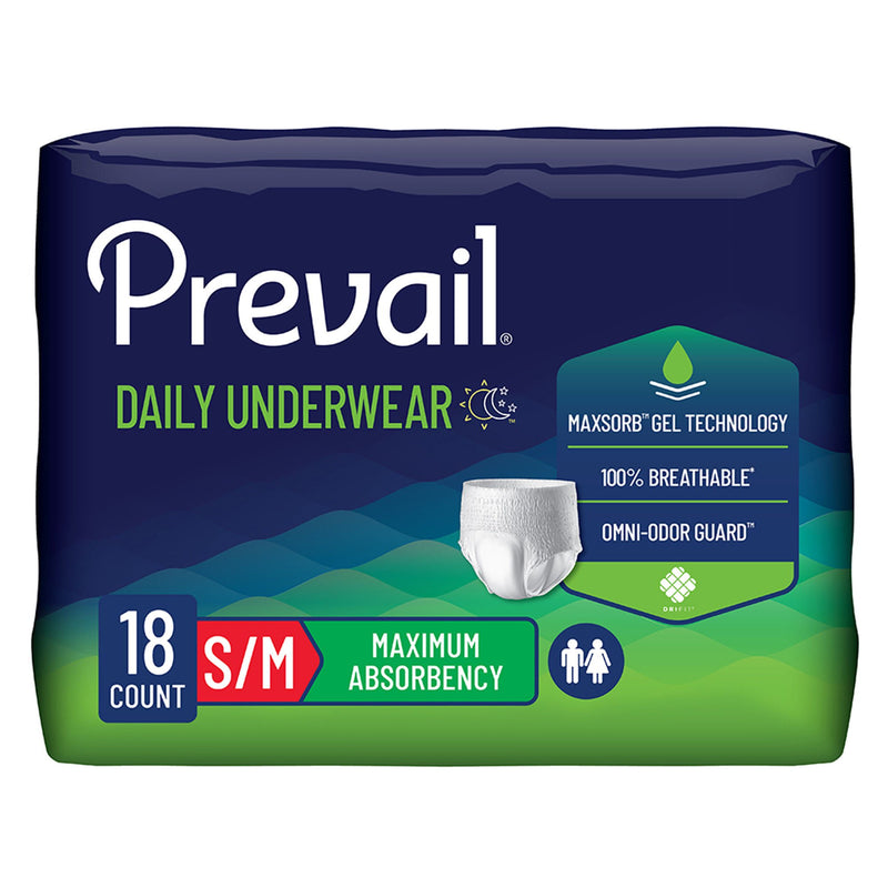 Prevail Maximum Absorbent Underwear, Small / Medium (Case of 72)