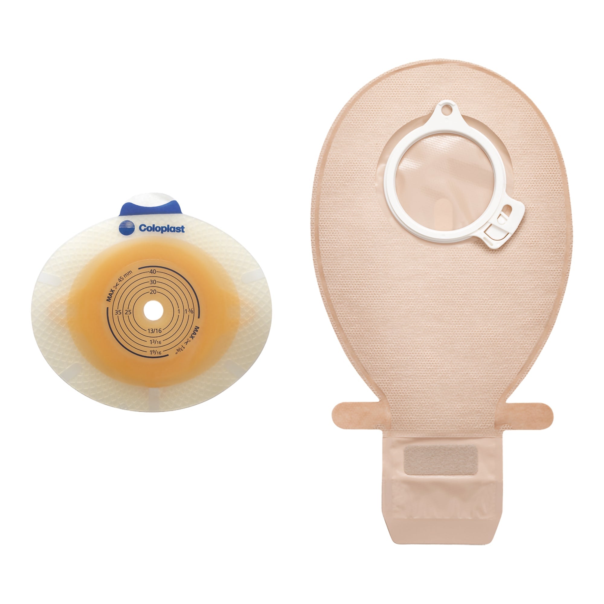 Coloplast SenSura Click 2-Piece Closed End Opaque Ostomy Pouch, Green Match (30/BX) 
