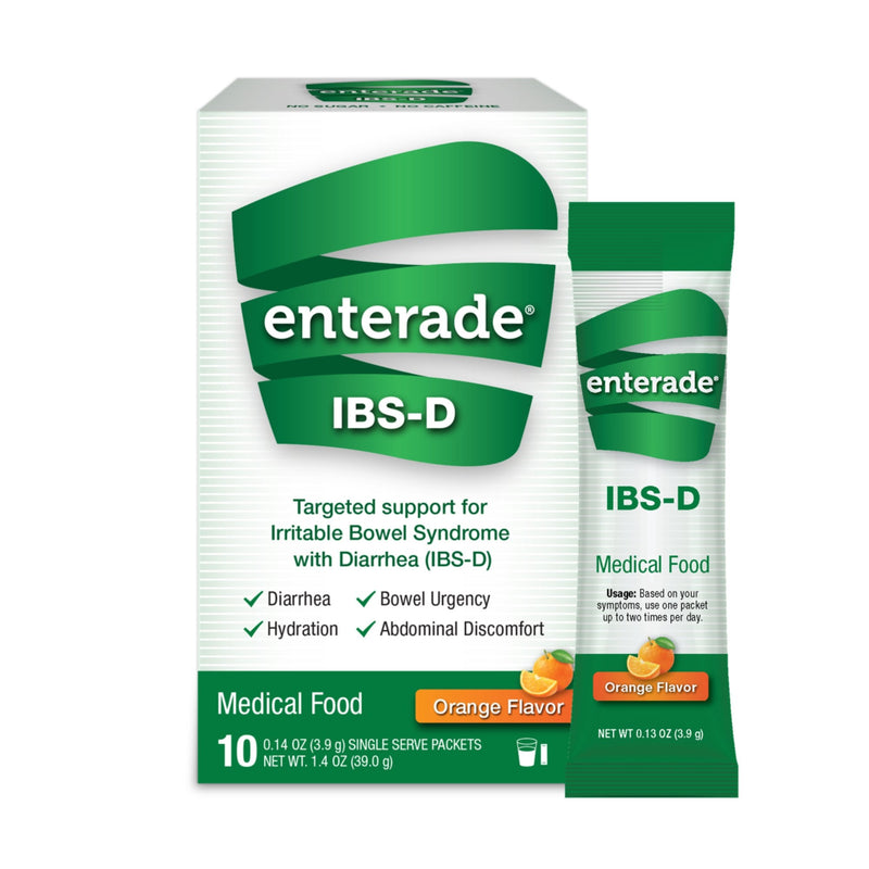 enterade IBS-D Dietary Support Medical Food, Orange, Single Serve Packets (24/CS) 
