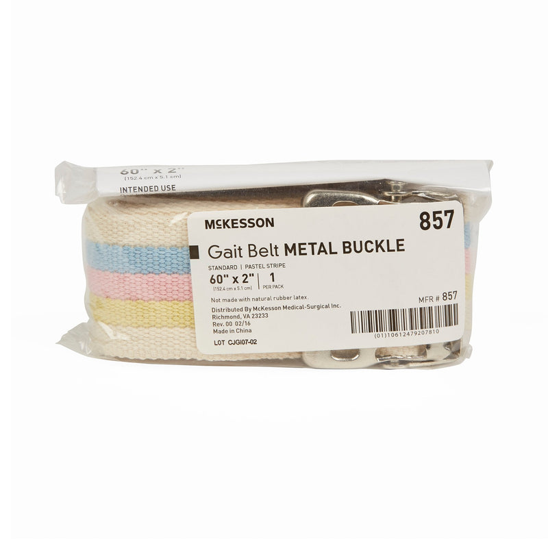McKesson Brand McKesson Pastel Stripe Gait Belt, 60 Inch (48/CS)