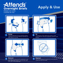 Attends Briefs with Overnight Protection, Large (Case of 56)