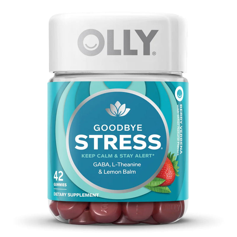 Olly Goodbye Stress Gummies, Berry Verbena (Bottle of 42)