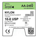 SUTURE BLK MONO NYLON 10-01/2.5CM NDL 2BRM5 12/BX