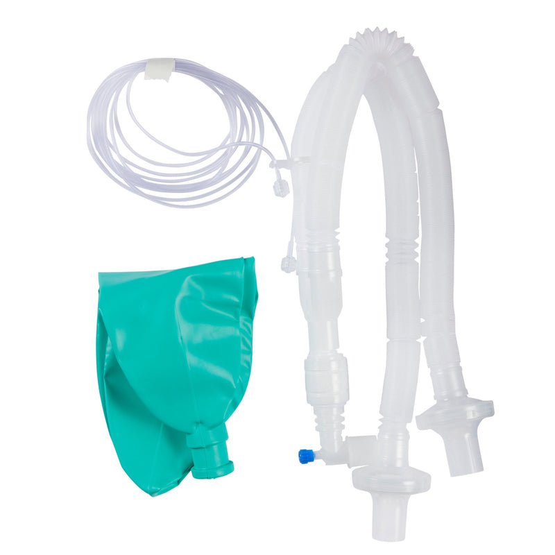 Anesthesia Breathing Circuit Vital Signs Expandable Tube 75 Inch Tube Dual Limb Adult 3 Liter Bag Single Patient Use