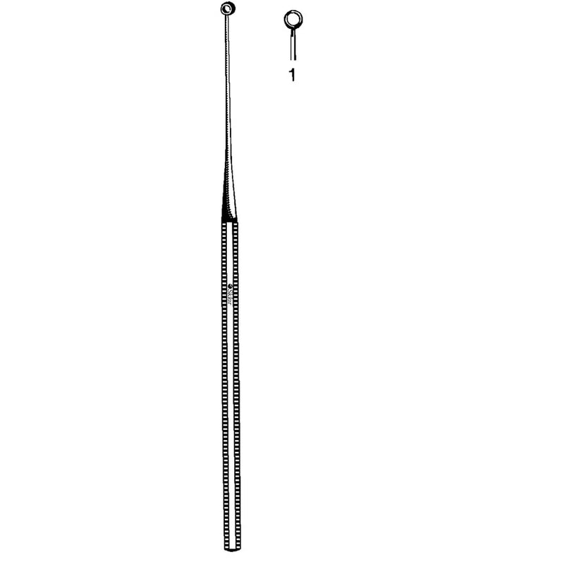 Merit Sterile Buck Ear Curette - 6", Straight, Blunt,