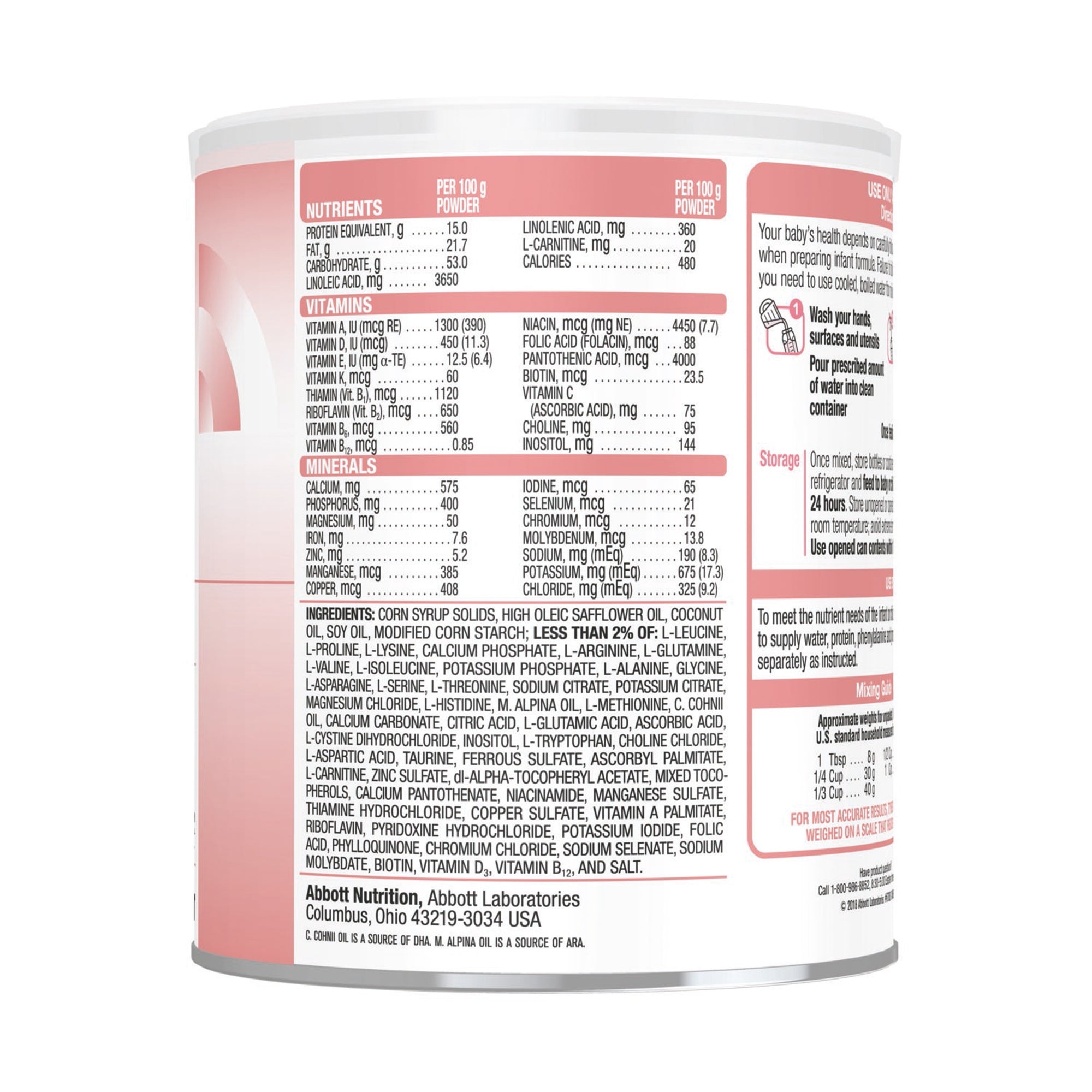 Abbott Nutrition Tyrex-1 Amino Acid–Modified Infant Formula with Iron (6/CS) 